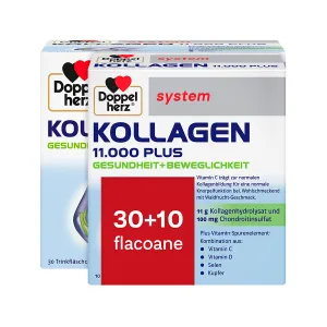 Doppelherz System Kollagen 11.000 Plus 30+10 flacoane buvabile, Queisser Pharma